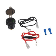 Doppelte USB-Kfz-Ladebuchse mit LED-Digitalanzeige, Schnellladefunktion (3,6 A, 12 V/24 V), wasserdichte Ladebuchse mit Spannungs- und Strommesser