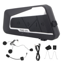 Hi-Fi Stereolyd Motorcykel Bluetooth Headset, Støjreduktion FM Radio Universal Parring Vandtæt Intercom System Stemmeassistent Adgang