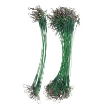 Wire Leader, 100 Pieces Fishing Line with High Hardness, Anticorrosion, Swivels, Snap Lock for 15cm