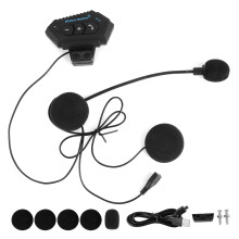 Trådløst motorcykelheadset med stemmeassistent, hi-fi stereo Bluetooth hjelmkommunikationssystem med CVC-støjreduktion og IPX6-vejrbeskyttelse