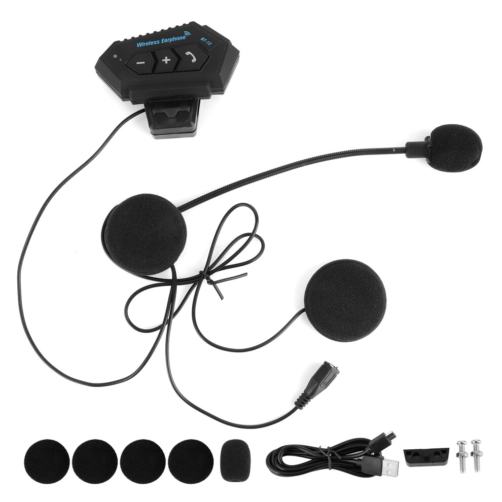 Wireless Motorcycle Headset W/ Voice Assistant, Hi Fi Stereo Bluetooth Helmet Communication System Featuring Cvc Noise Reduction & Ipx6 Weather 9139052841987