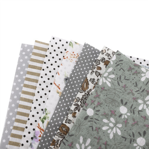Quadrados de tecido de algodão para patchwork e artesanato, estampas ecológicas, macios e confortáveis, com designs exclusivos para projetos 2