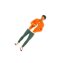 (drink man orange, 283cm) Miniature Doll Figurines Vivid Characters Essential For Model