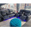Florida 3 + 2 Black Electric Recliner Sofa Set 3