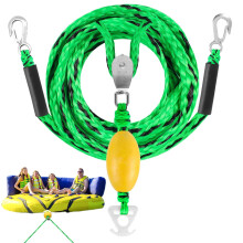 Water Ski Tow Harness, Quick Connector Tow Rope,, 4 Riders, Green