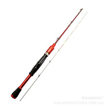 Adjustable Raft Fishing Rod 2 Sections, Titanium Alloy Tip, Telescopic Rod, Portable (Color: Red, Size: 1.3m Red)