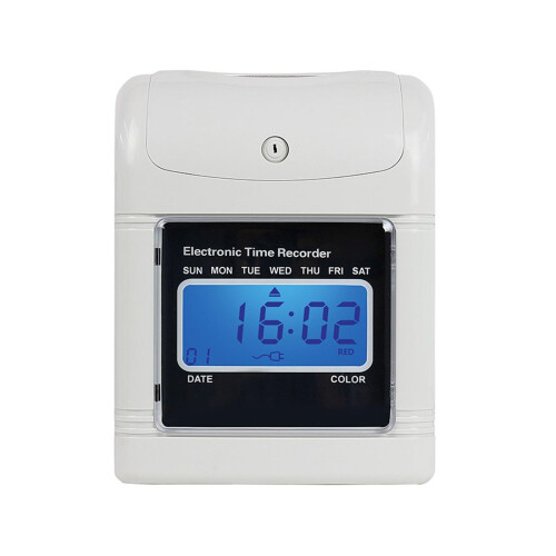 English Attendance Machine with Passcode Stamp Clock Punching Machine for Small Business