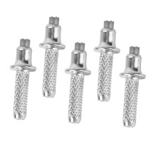Hiking Poles Accessories Tips for Replacement Tungsten Steel Silver Pack of 5
