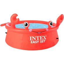 26100NP Easy Set Round Crab Ground Pool, 880 L, PVC, Red, 183 x 51 cm