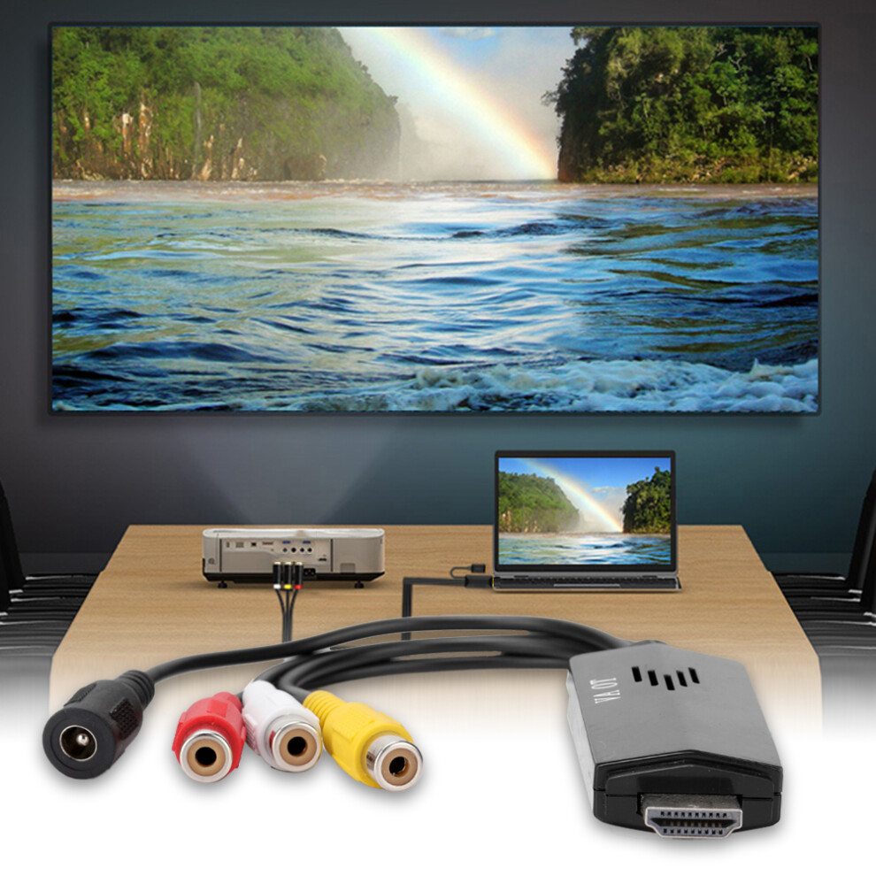 Hdmi Zu Av Hd Video Converter Adapter Stecker Auf 8141948749322