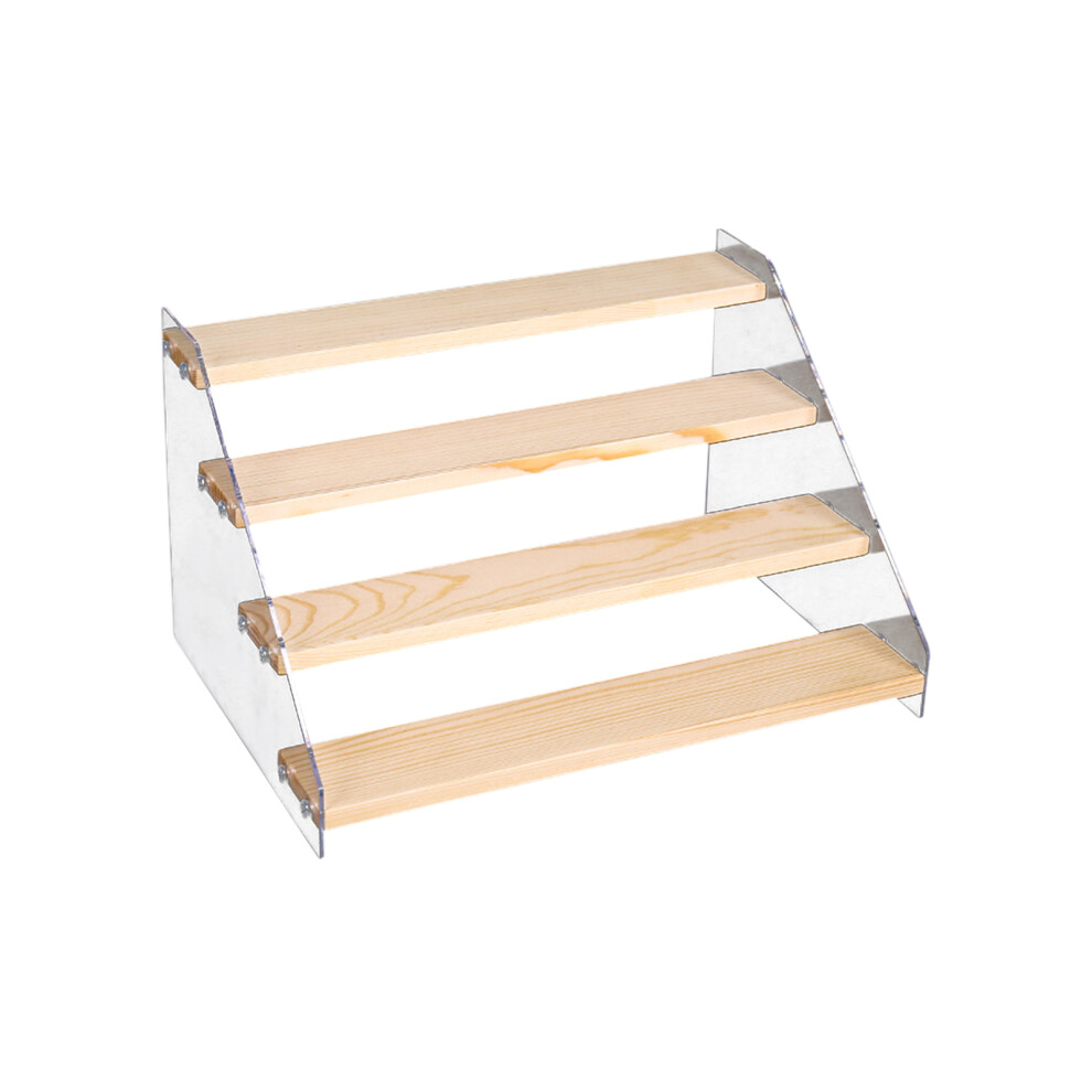 Display Riser Shelf Wood Acrylic Tiered Organizer Rack With Four Or Five Tiers Portable Oxygen Cylinder Bag Storage Friendly 9437117684266