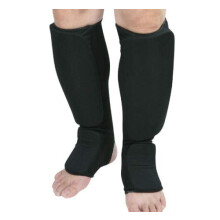 Shin and tep protection, Taekwondo, MMA foot sparring (black, small)