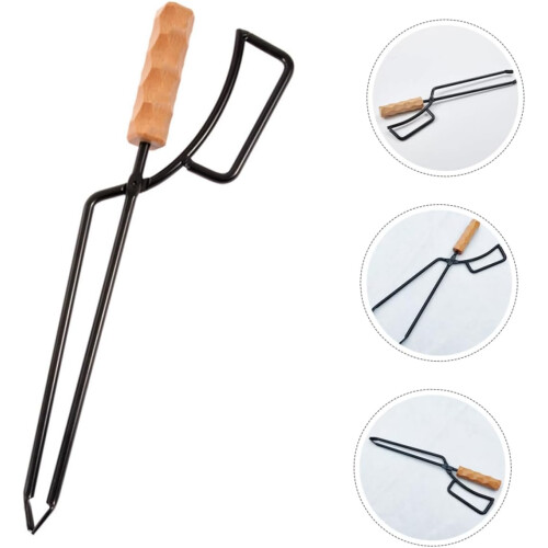 Fireplace Insulation Clamp Fireplace Tools BBQ Accessories Fireplace Poker 2