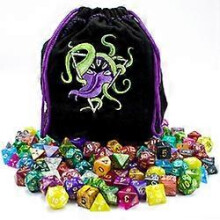 (As show, One size) Bag of Devouring: 140 Polyhedral Dice in 20 Complete Sets