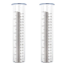 2 pieces plastic replacement tube for rain gauge with 7capacity, rain gauge for garden, outdoor area