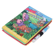 (As show, One size) Children Water Coloring Book Reusable Cartoon Pattern Water Doodle Painting Book Educational Toy Dinosaur
