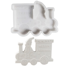 Christmas Train Shaped Silicone Epoxy Resin Silicone Mould