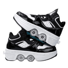 Roller Skates Women, Quad Roller Skates, Kick Roller Shoes Adults, Sports Outdoor Technical Skateboarding Shoe 35 EU