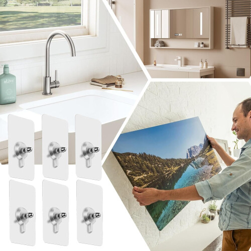 Hook Glue  Wall Hanger without Nails  Adhesive Hooks  No Damage Picture Frame Hooks 1