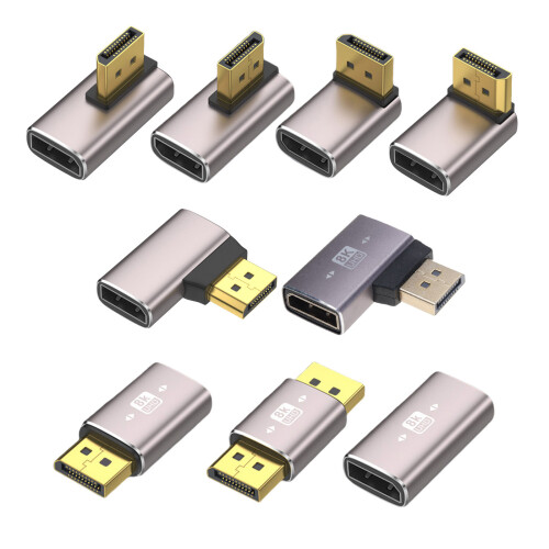 Adaptateur 8K 1.4 plaqué or à 90-Pliage du milieu vers le bas 1