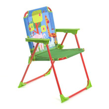 TOFFY – Cadeira dobrável infantil, metal Ø13 mm, assento têxtil, trava anti-dobrável, interior/exterior, 363752 cm