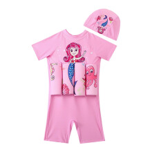 Schwimmweste Kinder Unisex Auftriebsweste Leichte Sommer Schwimmen Jacke mit Etellbare Bademode fr 1–9 Jahre A02 Hellrosa 90