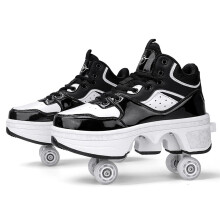Deformation Roller Shoes for Outdoor DoubleRow Retractable Roller Skates Multifunctional Skate Shoes with Wheels 43