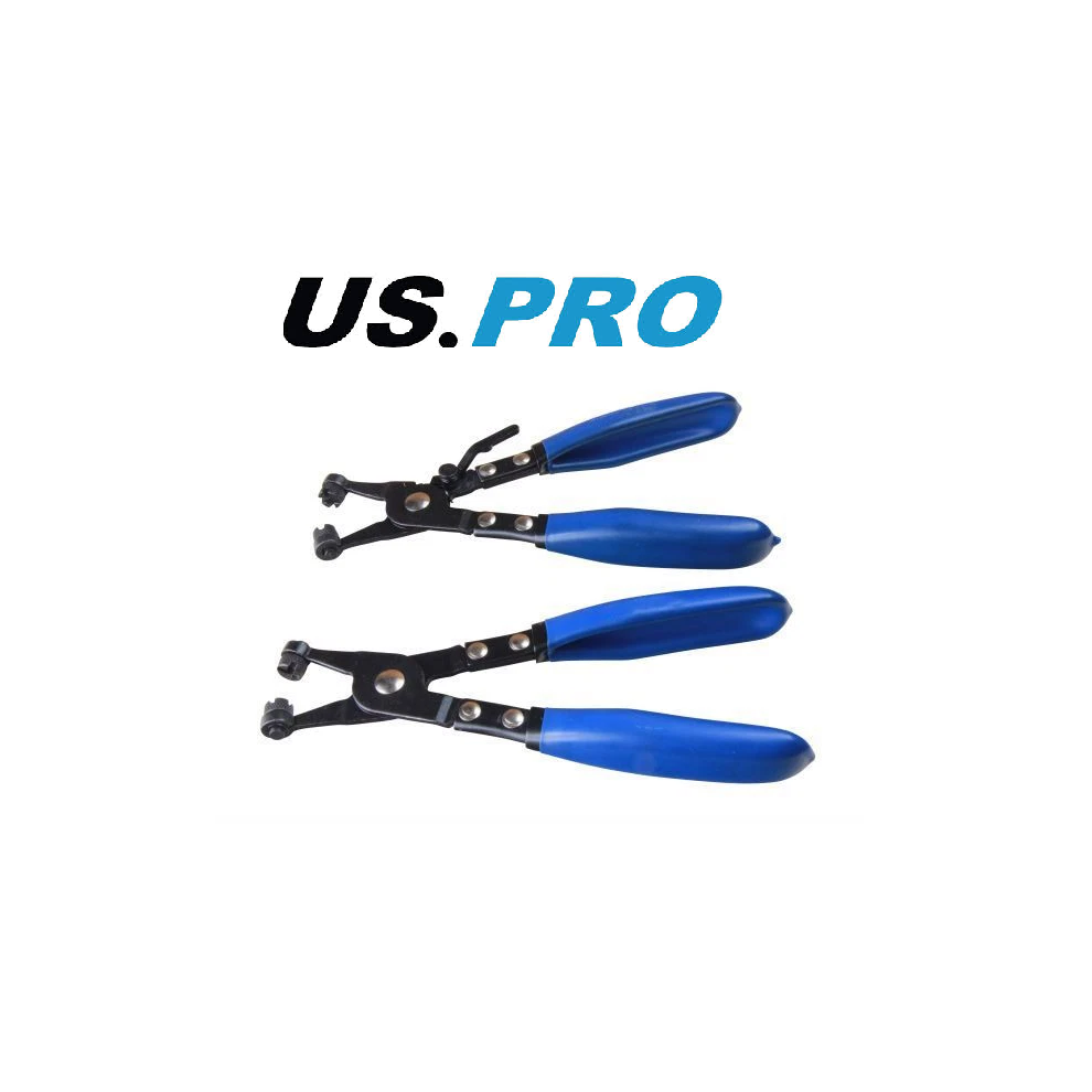 US PRO 2PC Hose Clamp Pliers Set V & Cross Slot Jaws 2989