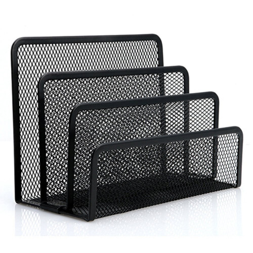 Black Wire Mesh Desk Letter Holder