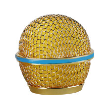 La tête en maille de microphone en métal renforcé offre un-Or.