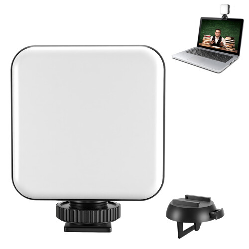 Kit d'éclairage professionnel pour visioconférence, conception compacte à pince, batterie rechargeable, éclairage doux et professionnel pour 1