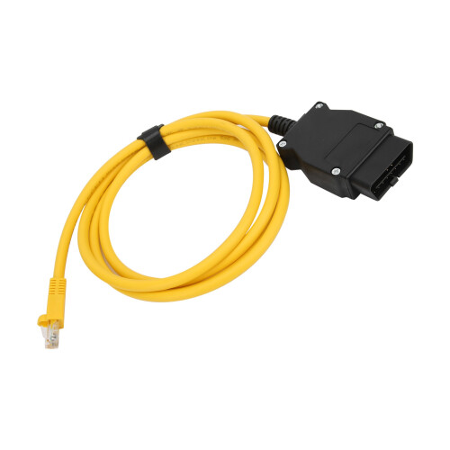RJ45 Ethernet Cable 4 BMW F Series Vehicles, OBD2 Interface Cable w/ Enhanced Shielding & Module Programming Capabilities Compatible w/ Coding 2