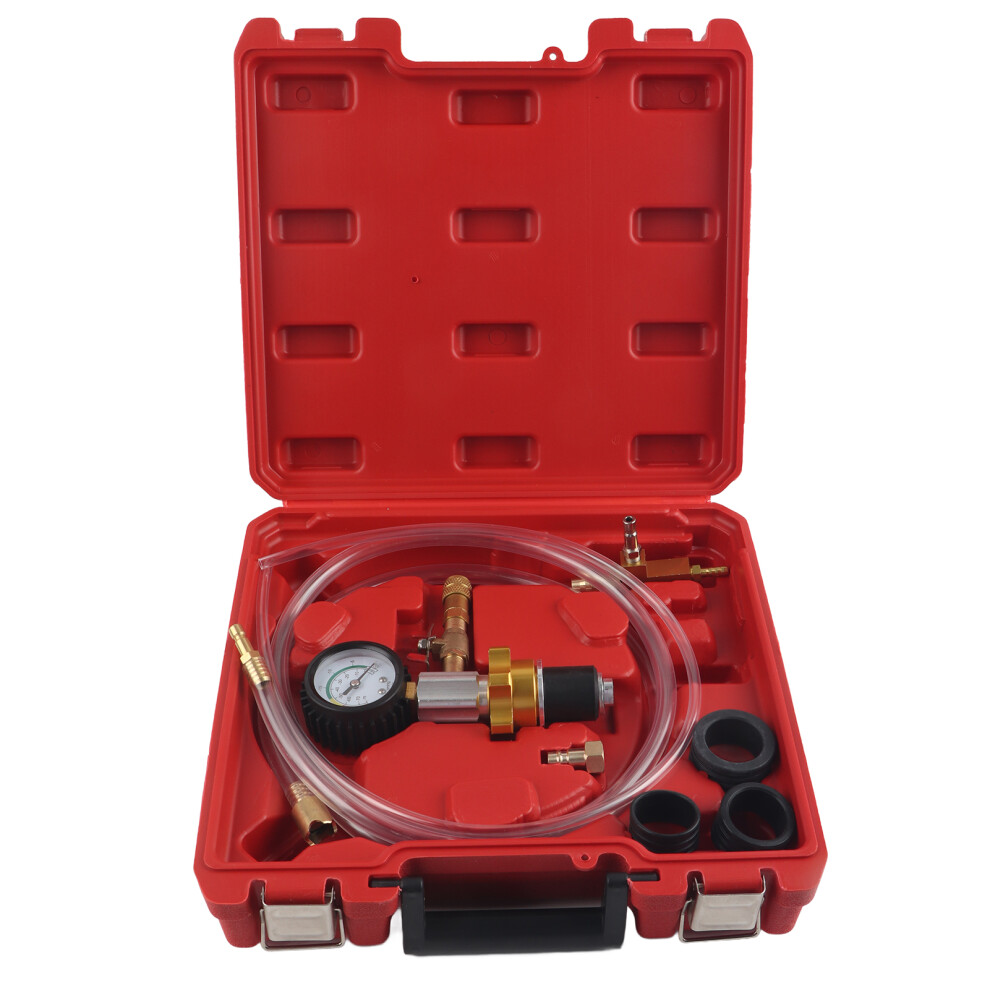 Vacuum Refill Kit 4 Automotive Radiator, Coolant Pressure Tester Universal Cooling System Leak Tester W/ Brass Fittings Accurate Gauge Hand Operated 9139052853010