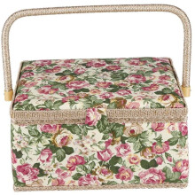 Extra Large Vintage Sewing Basket Organiser for Needles, Thread, Supplies