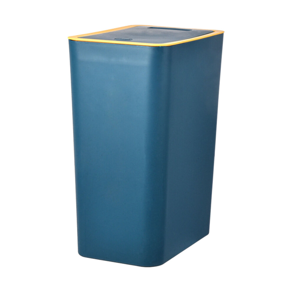Garbage Can With Lid, Isolates Odors 4 Gallons Press Top Trash Bin, Prevents Garbage From Spilling Small Waste Container For Bathroom Kitchen Office, 9453559001973