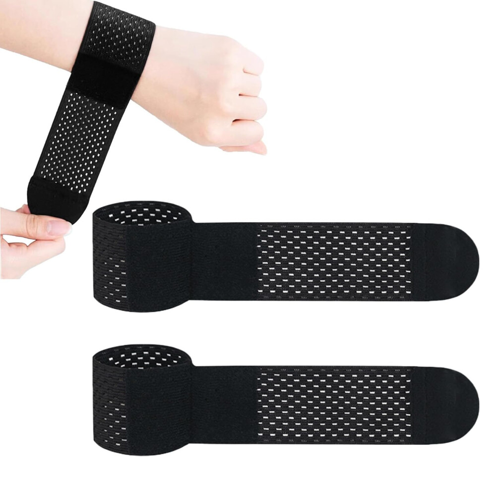 Black Wrist Bandages, Pack Of 2 Wrist Support, Compression Bandage For Sports,