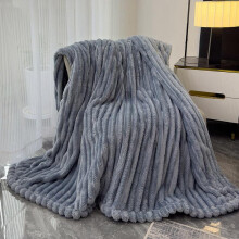 (Grey, 180cm*200cm-1pc) Solid Color Double-sided Plush Blanket, 1/2pcs Soft Skin-friendly Warm Throw Blanket, Multifunctional Blanket for