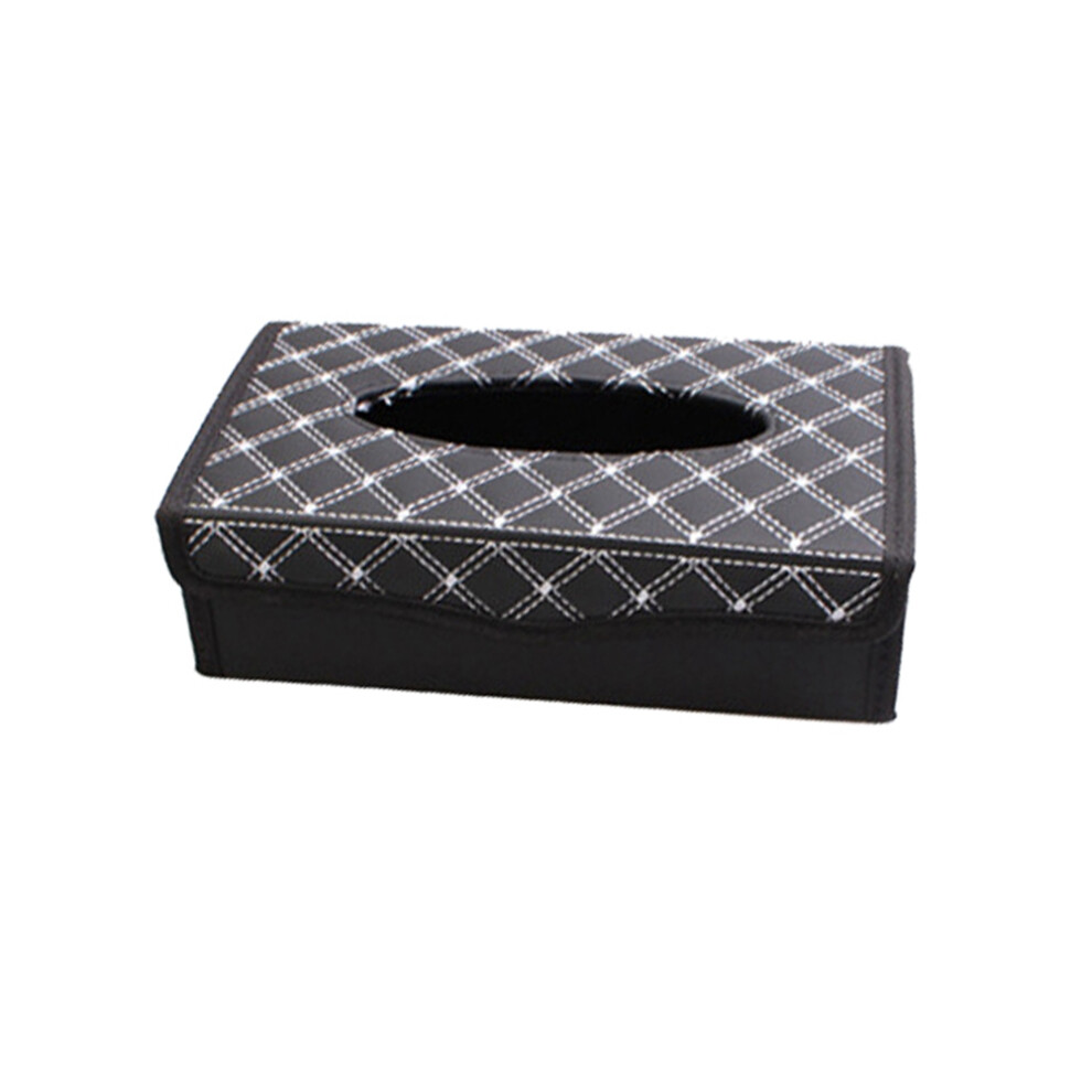 Car Napkin Cover Multi-Scenario Use Car Tissue Holder Universal Size Premium Pu Leather Smooth Surface Non Toxic Fabric Foldable Design 9139052847002