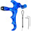 (4 finger blue, one-size) 360 Rotatable Three-finger Bow Release Tool, Bow Release Trigger for Compound Bow, Archery Release Aid Tool, 1