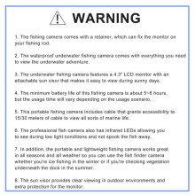 (Black, 15M (49.21FT)) Underwater Fishing Camera, Fish Finder with 4.3 Inch Screen and Waterproof Camera, Fall Gifts, Underwater Fish Finder