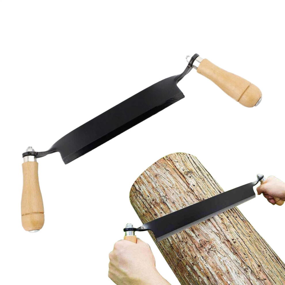 Woodworking Debarking Hand Tool, Straight Draw Tool, 8 Inch Woodworking Tool With Wooden Handle Bark Scraper, Manual Drawing Cutter For Carpentry 9412369544711