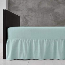 (Duck Egg, Pillowcase Pair) Plain Valance Sheet Percale Egyptian Cotton Fitted Sheets | Easy Care 16" / 40cm Extra Deep Frilled Valance Fitted Bed