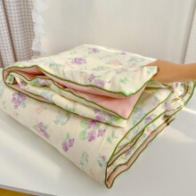 (YJXL--02, (79x91inch)200x230cm) Rose Garden Print Summer Cool Blanket, Soft Skin-friendly Air-conditioning Comforter, Breathable Summer Quilt,