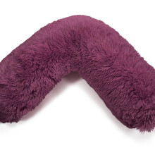 (Plum Complete With Pillow) Homes & Linen Teddy V Shaped Complete V Pillow or V Case Only For Neck Maternity Back Support Soft Warm Plush Cosy Fle