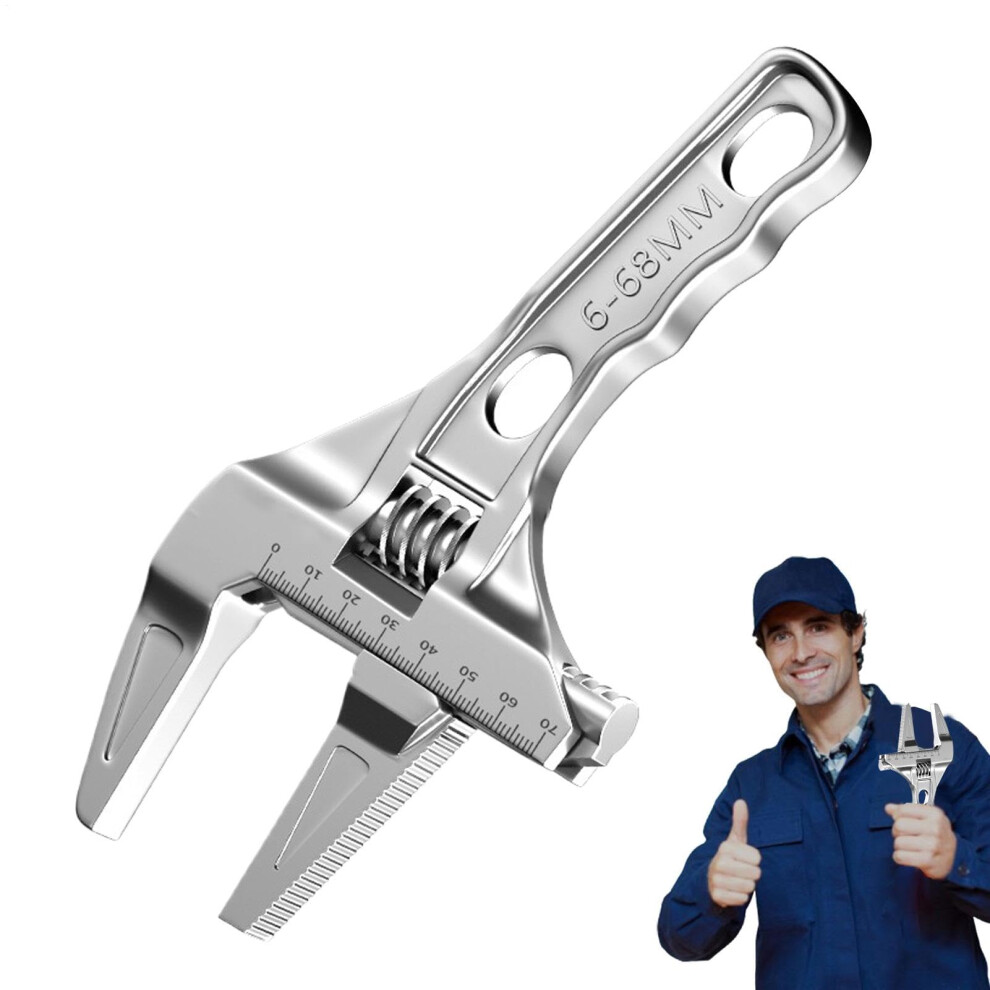 Large Adjustable Wrench, 0.242.68 Inches, Black Oxide, Metric And Sae Scales 9412369545244