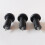 Pack of 6 Easy to Install Black Stainless Wall Hook Functional 7