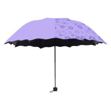 Blühender im Wasser Regenschirm Sonnen-/Regenschirm-Lila