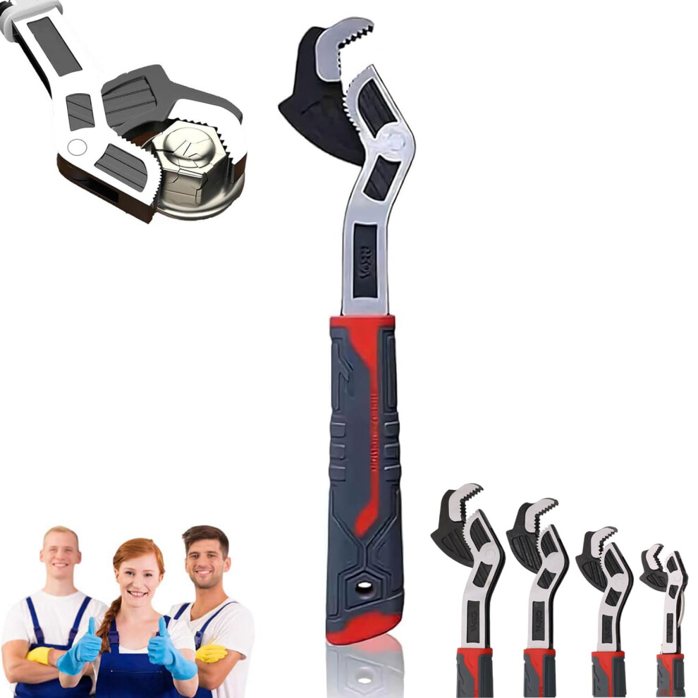 Self Locking Wrench, 6' 8' 10' 12' Multifunctional Self Adjusting Pipe Wrench (10In) 9365049525138