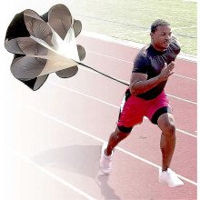 (As show, One size) Running Speed Training, 56 inch Speed Drills Resistance Parachute Running Sprint Chute Soccer Football Sport Speed Training, Black