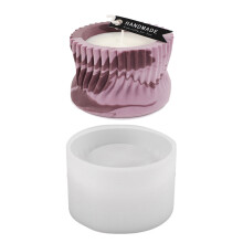 Striped Cylinder Tealight Holder Molds for-short style